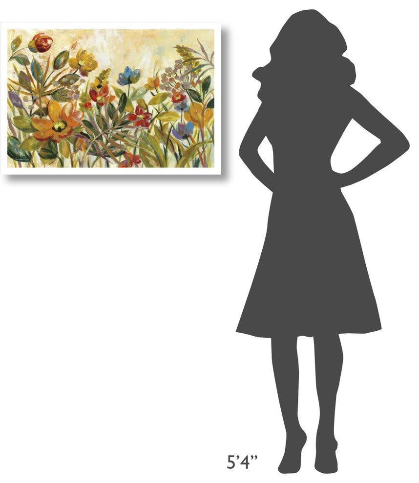 "Rain Forest Floral" Digital Paper Print by Silvia Vassileva, 32"x22"