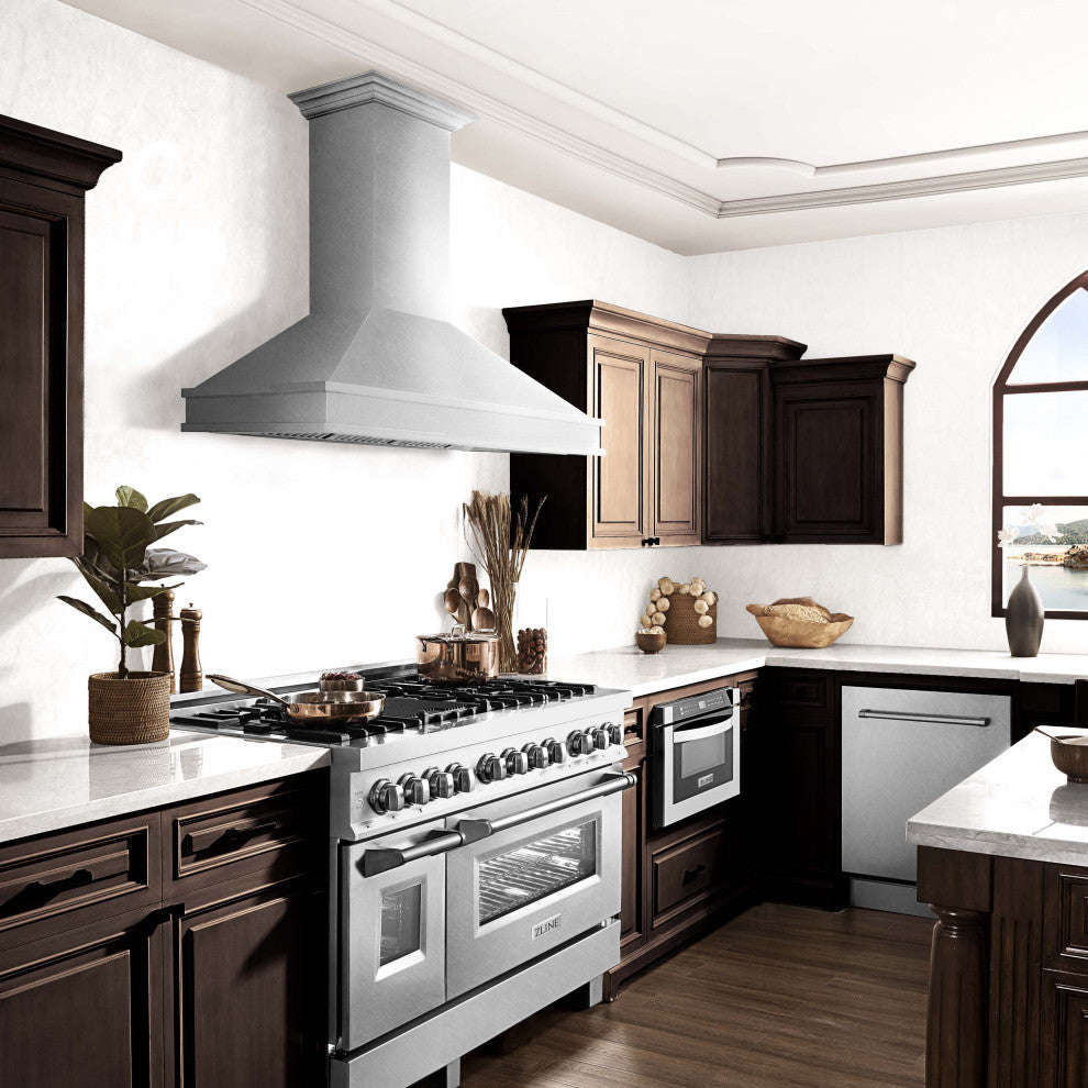 ZLINE 48" Designer Series Wall Mount Range Hood, DuraSnow, 8656S-48