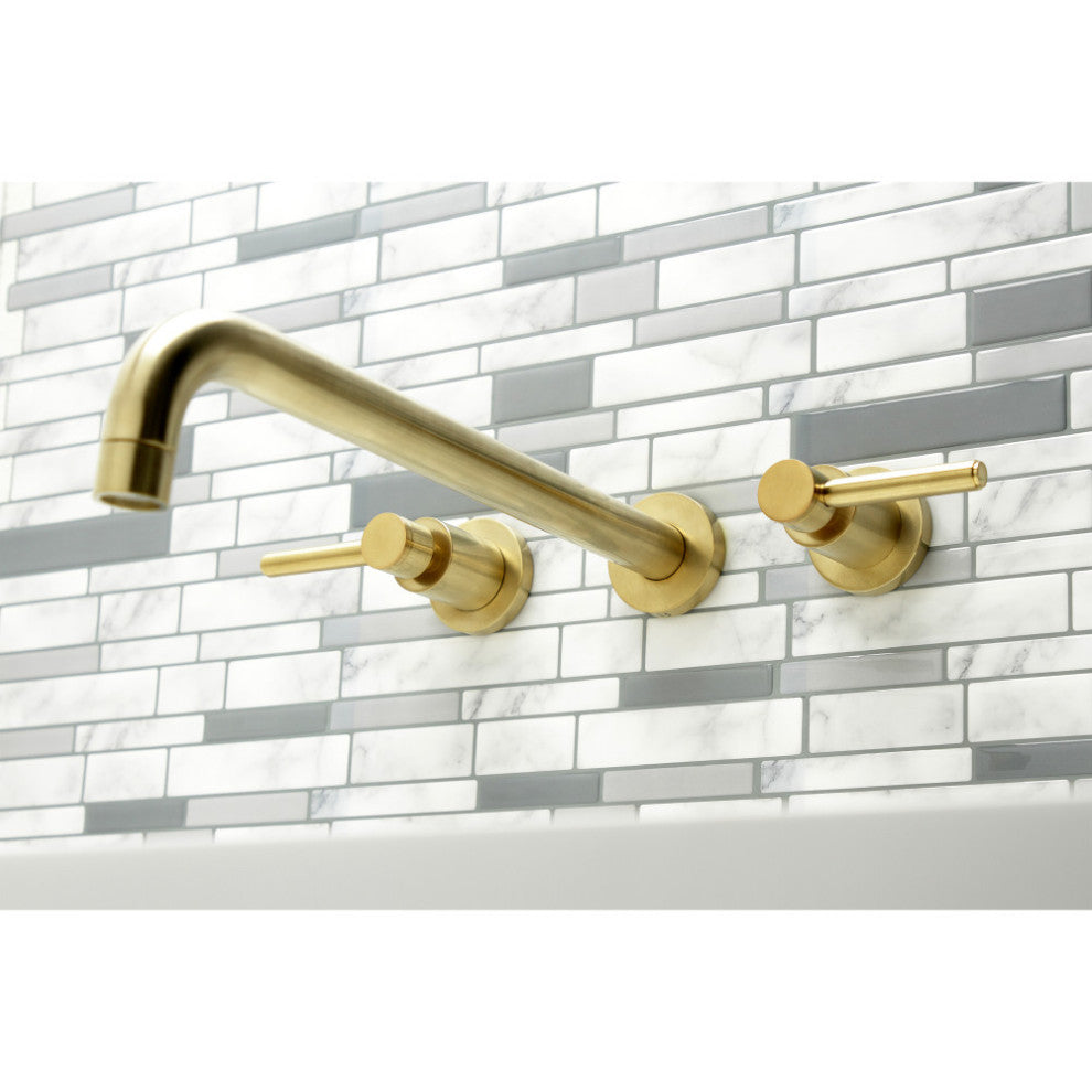 KS8047DL Wall Mount Tub Faucet, Brushed Brass