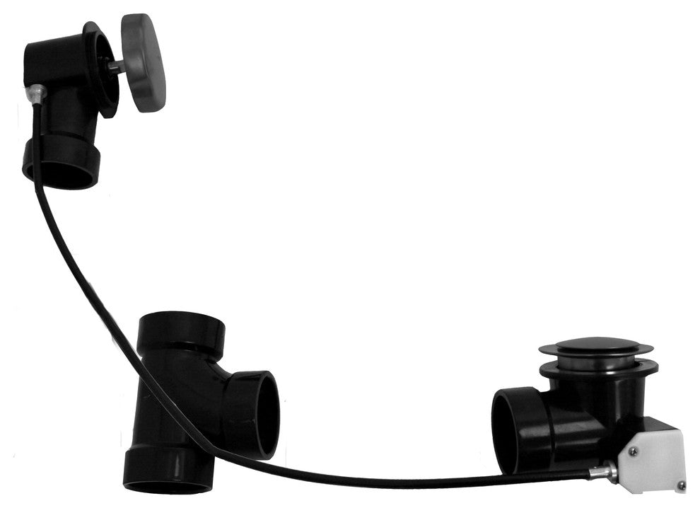 Sch. 40 ABS 27" Cable Drive Bath Waste In Powder Coated Flat Black