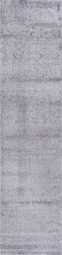 Haze Solid Low-Pile Gray 2 ft. x 16 ft. Runner Rug