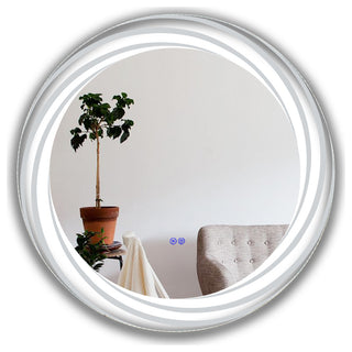 Luminosity Back Lit Round Touchscreen Led Mirror 30" Wide