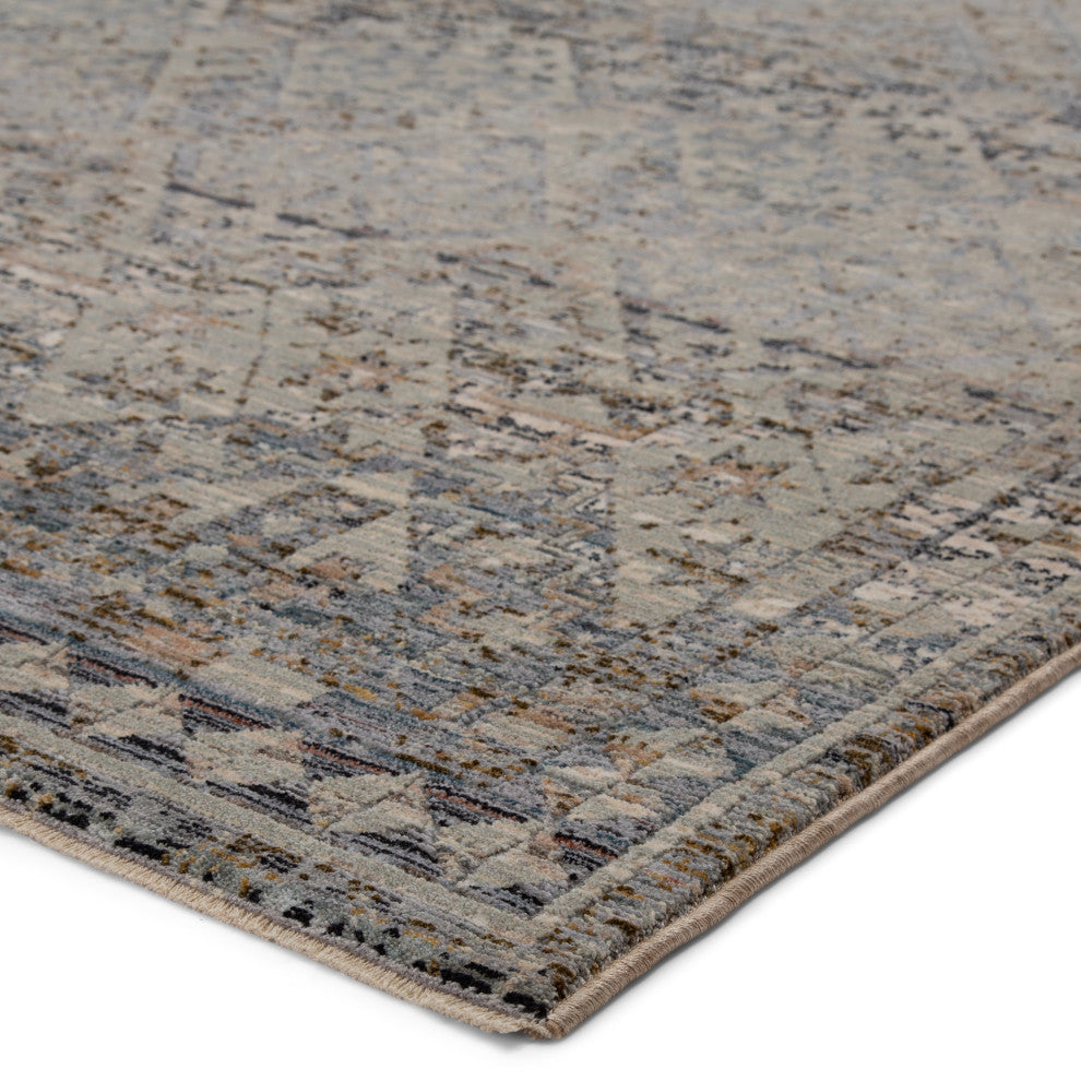 Jaipur Living Cashel Tribal Gray/Blue Area Rug, 12'x15'6"