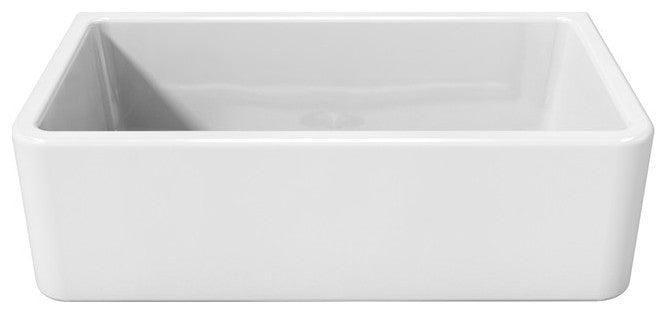 LaToscana Reversible, Fluted/Smooth Fireclay Sink, White, 33"