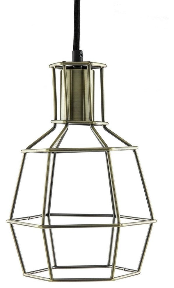 Antique Bronze Hexagon Antique Pendant Fixture