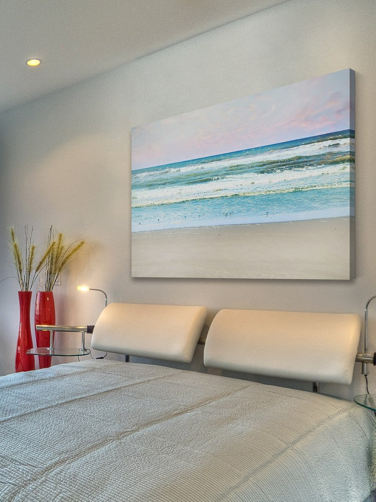 "Summer Beach" Painting Print on Wrapped Canvas