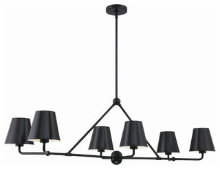 Xavier 6-Light Matte Black Chandelier