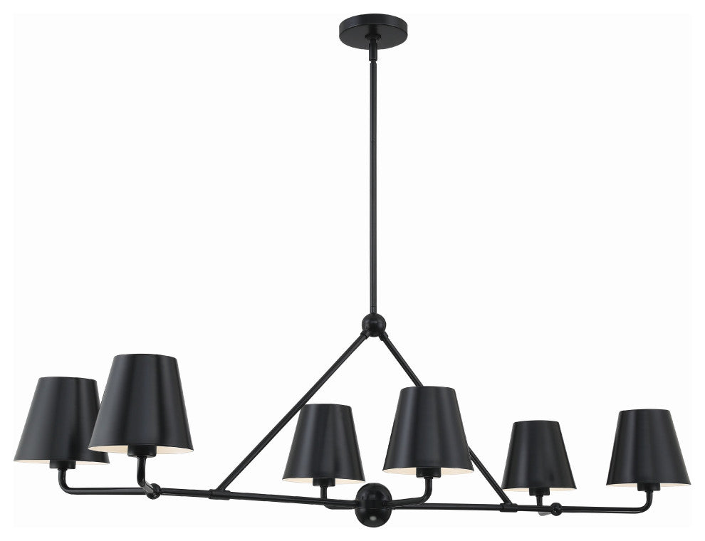 Xavier 6-Light Matte Black Chandelier