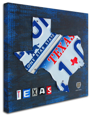 "Texas License Plate Map" Canvas Art by Design Turnpike