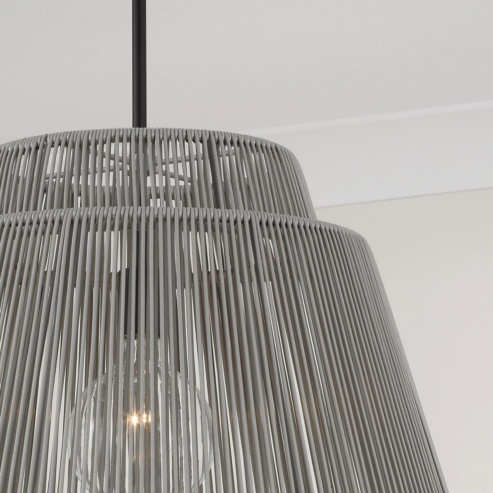 Capital Lighting 956311 Jasper 23"W Outdoor Pendant - Sienna / Black