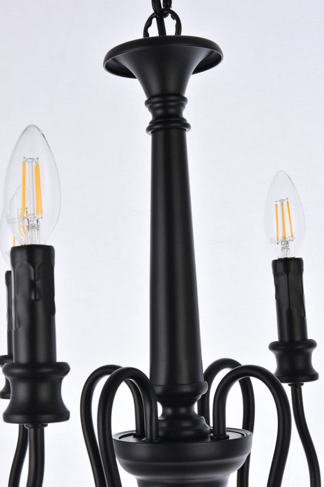 Flynn 4-Light Pendant, Black