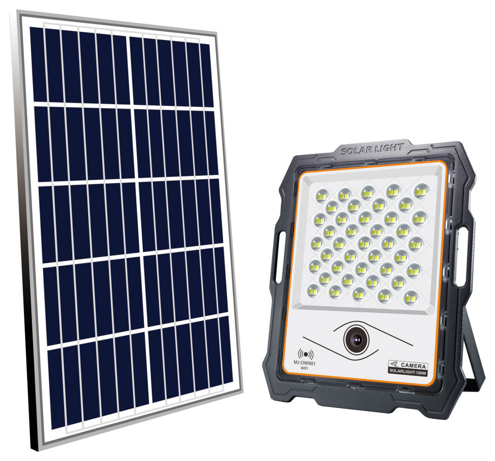 Outdoor Integrated LED Flood Light with 1080P Security WiFi IP Camera CCTV, 100w