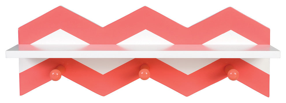 Trend Lab Coral Chevron Wall Shelf