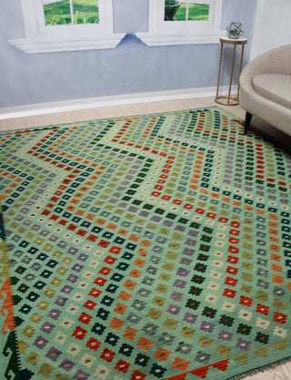Sangat Kilim Amirah Lt. Green Rug