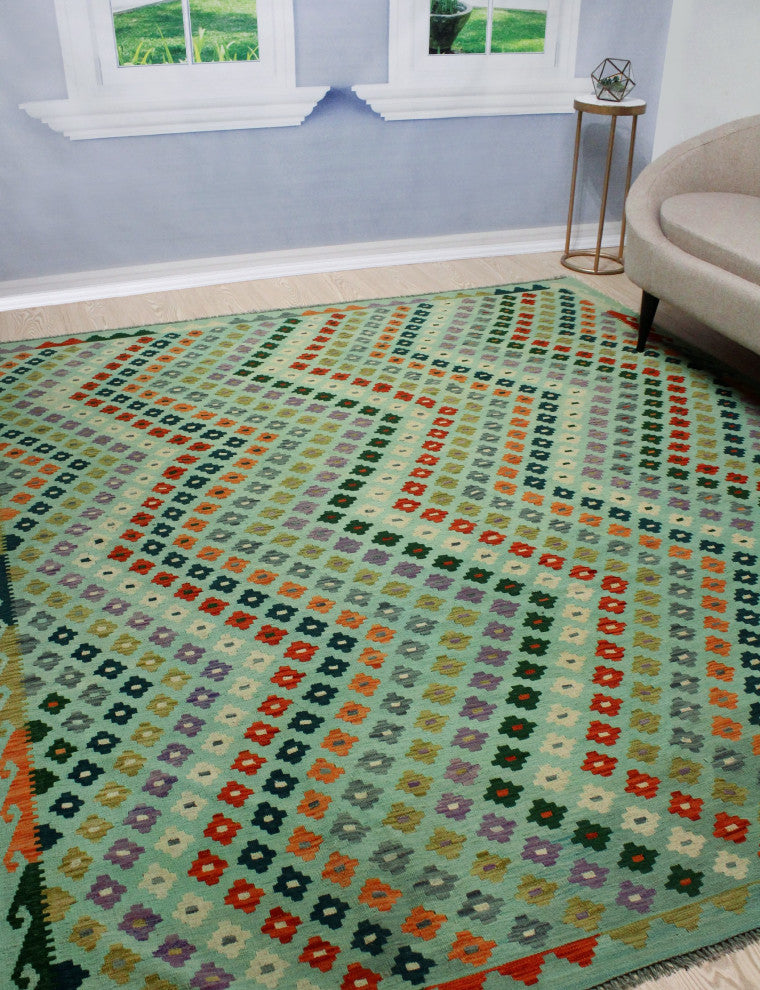 Sangat Kilim Amirah Lt. Green Rug