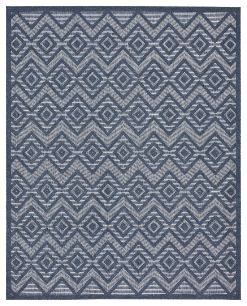 Nourison Versatile 7' x 10' Navy Blue Modern Area Rug