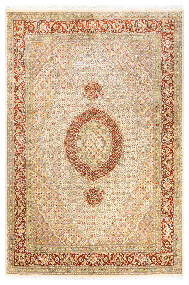 Kyauktaw One-of-a-Kind Hand-Knotted Area Rug Ivory, 6'8"x10'1"