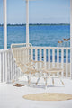 Monet Exterior Highback Lounge Chair and Footstool, Dove White