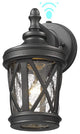 Black Dusk To Dawn Wall Light Glass Wall Mount Light Fixture