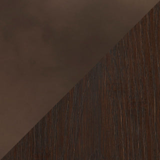 Dakota Industrial Dining Table, Antique Metal, Espresso Bamboo