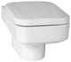 Upscale Square White Ceramic Wall-Mounted Toilet With Seat