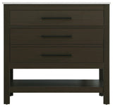 Home Living 36" Single Bathroom Vanity, Mocha Brown