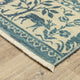 Fabienne Bordered Botanical Indoor Ivory/Blue Area Rug, Ivory, 9'10"x12'10"