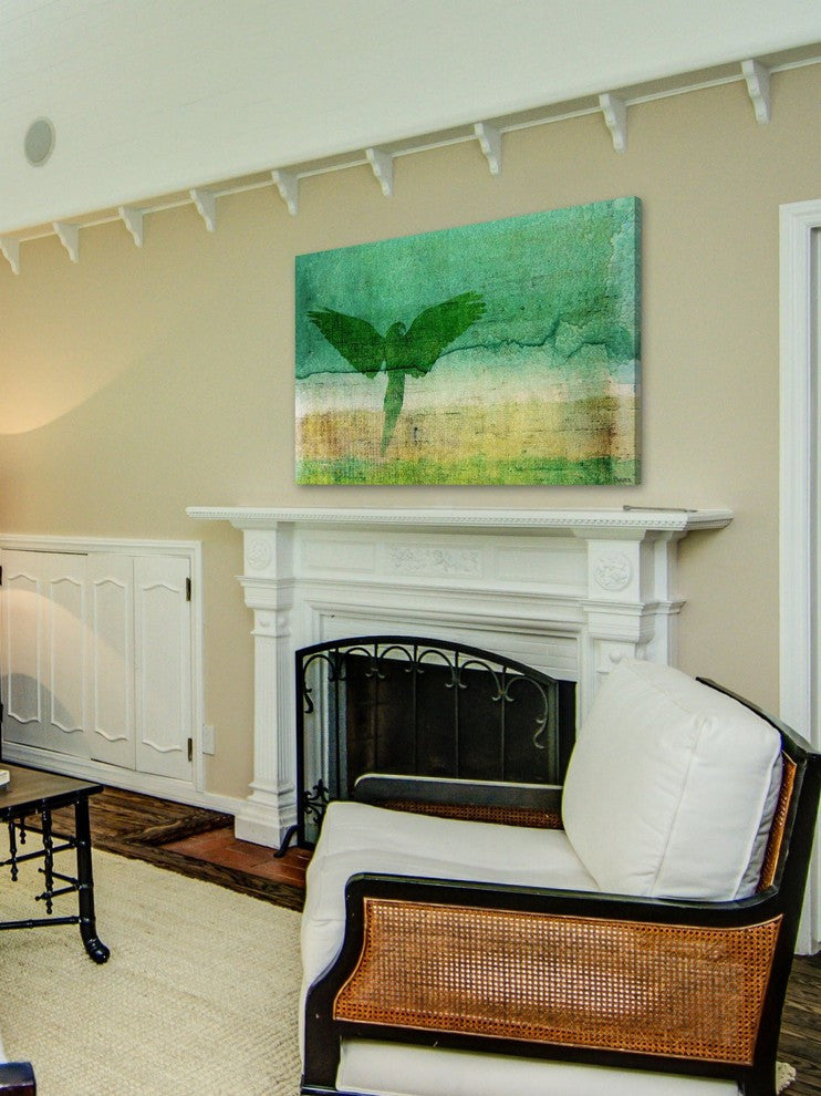 "Open Wings" Painting Print on Wrapped Canvas, 60"x40"