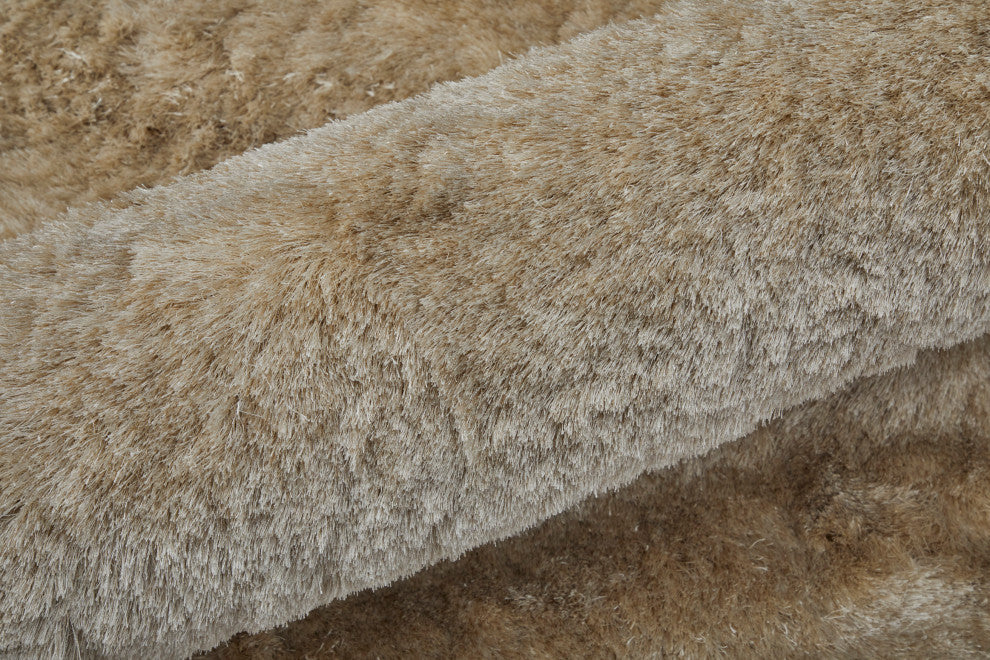 Weave & Wander Armada Plush Shag Rug, Cream, 2'6"x6'