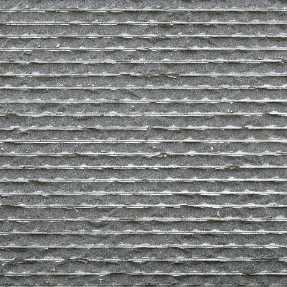12x24 Ripple Texture Basalt Stone Tile, 80 Pieces