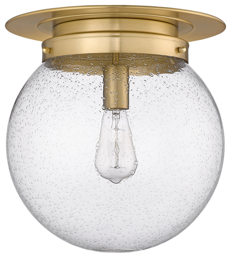 Z-Lite 1-Light Flush Mount,Heritage Brass