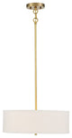 Savoy House Meridian 3 Light Pendant M70109NB, Warm Brass