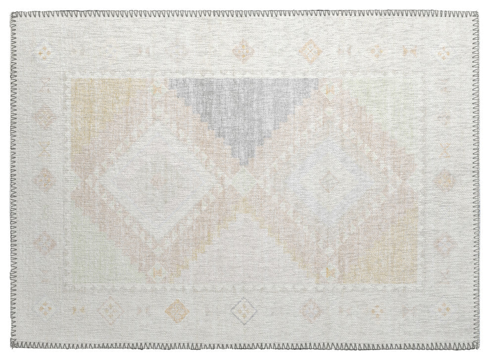 Indoor/Outdoor Phoenix PH2 Ivory Machine Washable 1'8" x 2'6" Rug