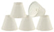 Small Hardback Empire Chandelier Clip-On Lamp Shade Off White 3"x6"x5", Set of 5