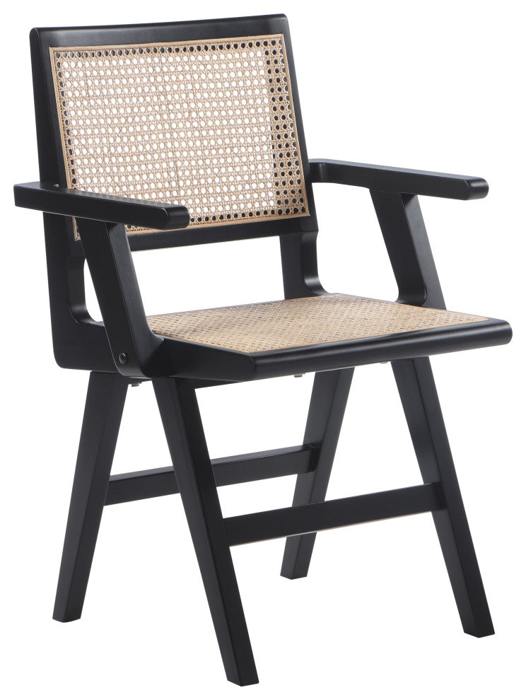 Preston Dining Chair, Set of 2, Black, Arm Chair