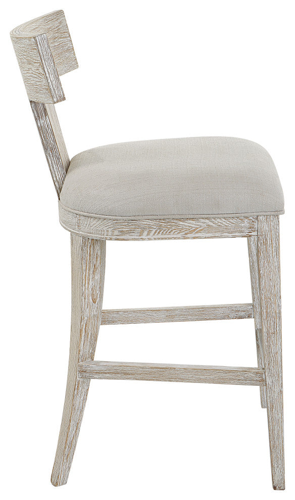 Idris White Counter Stool