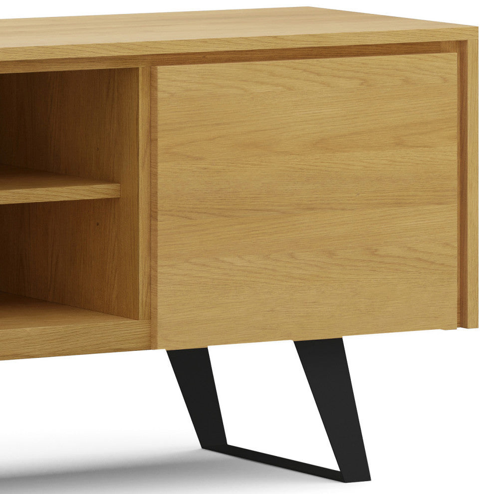 Lowry SOLID ACACIA WOOD TV Media Stand For TVs up to 70 inches, Oak