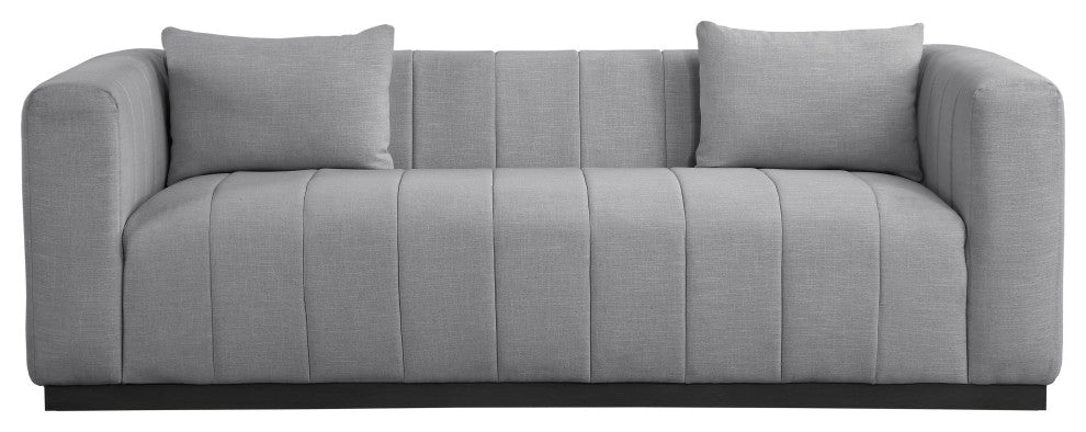 Lucia Beige Linen Textured Fabric Chair, Grey, Sofa