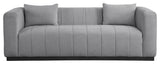 Lucia Beige Linen Textured Fabric Chair, Grey, Sofa
