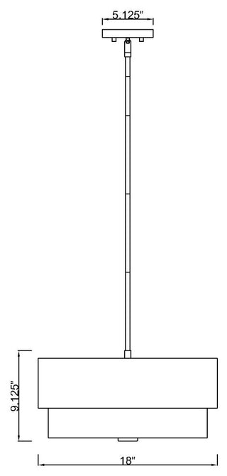 Z-LITE 3-Light Pendant, Matte Black