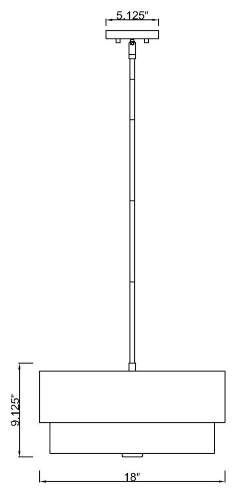 Z-LITE 3-Light Pendant, Matte Black