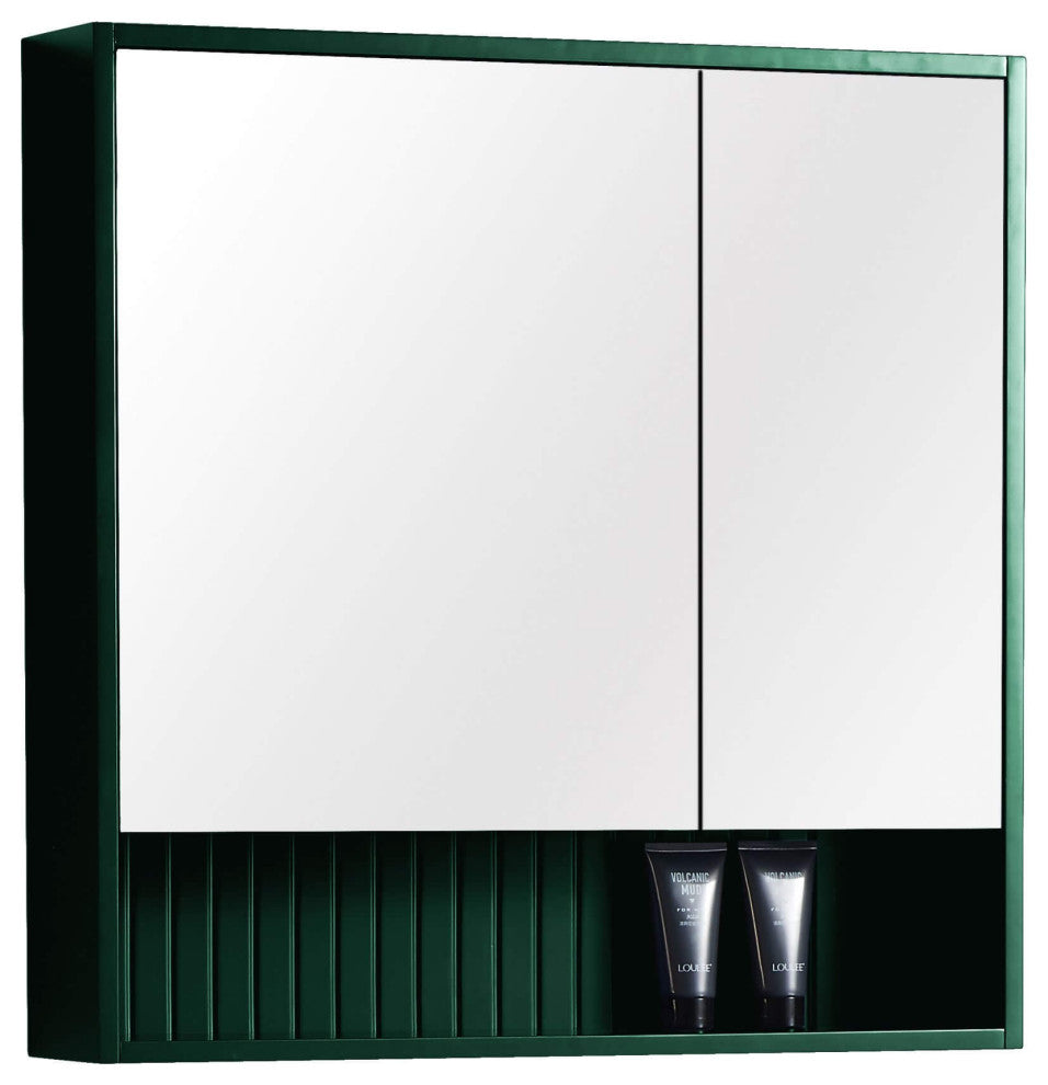 Venezian 18" Medicine Cabinet, Green, 28"