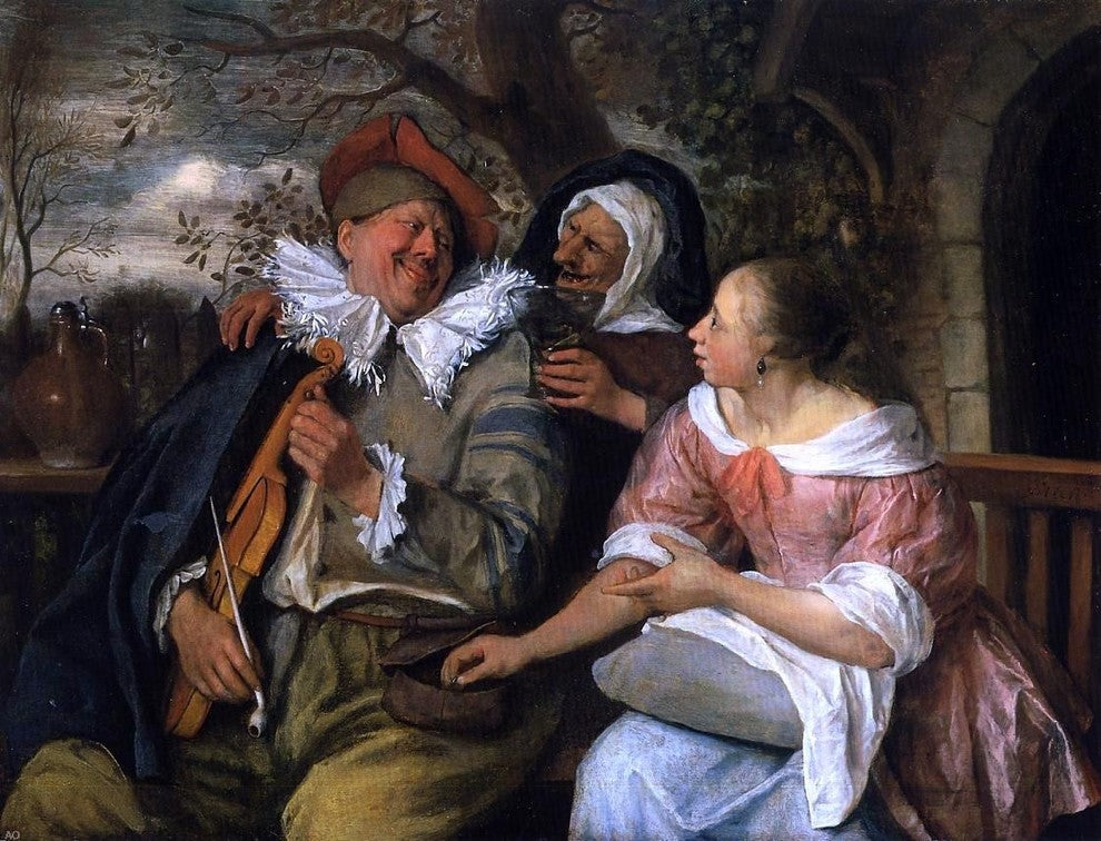 Jan Steen The Merry Threesom Wall Decal