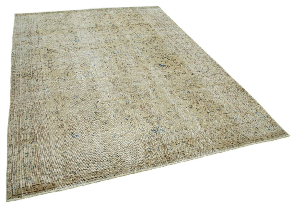 Rug N Carpet - Hand-knotted Turkish 6' 8" x 9' 2" Contemporary Area Rug