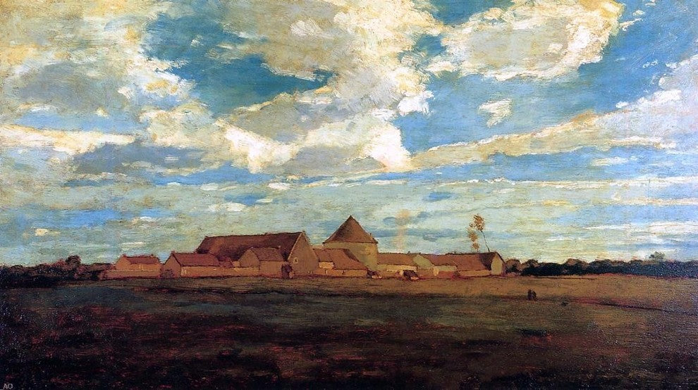 Winslow Homer Cernay la Ville, French Farm, 15"x30" Wall Decal