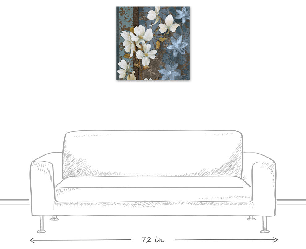 Peaceful Flowers 24x24 Canvas Wall Art