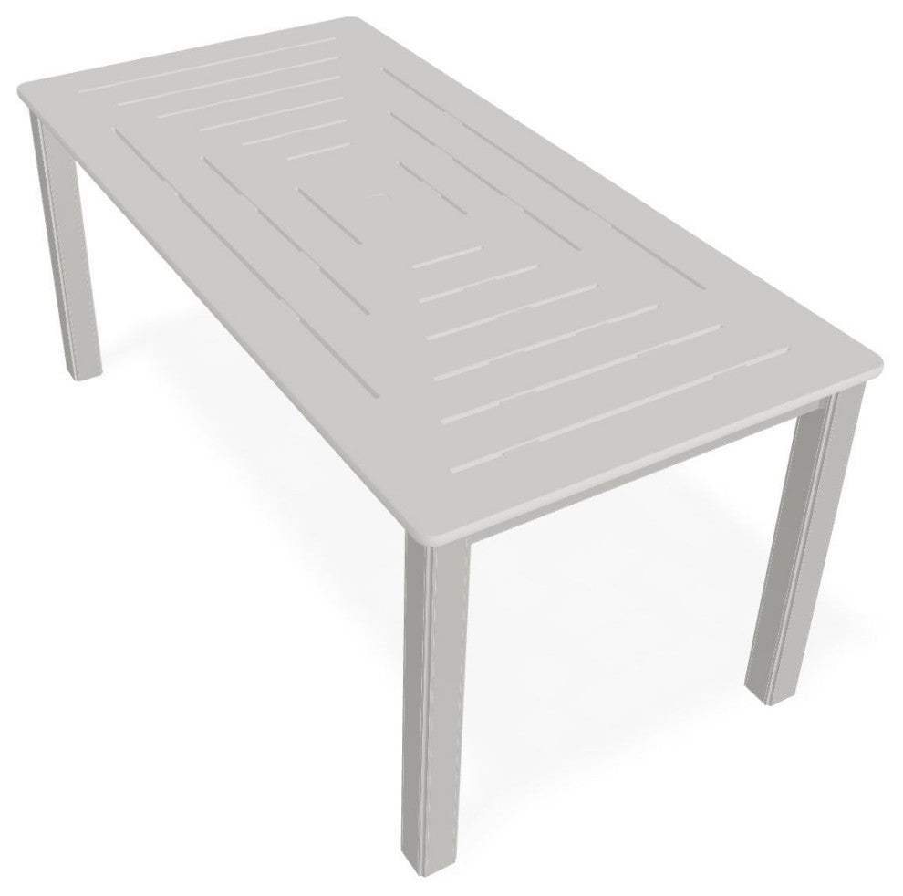 21" x 42" Rectangular Marine Grade Aluminum Outdoor Coffee Table