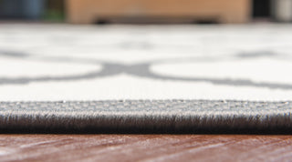 Unique Loom Gray Moroccan Outdoor 6' Round Rug