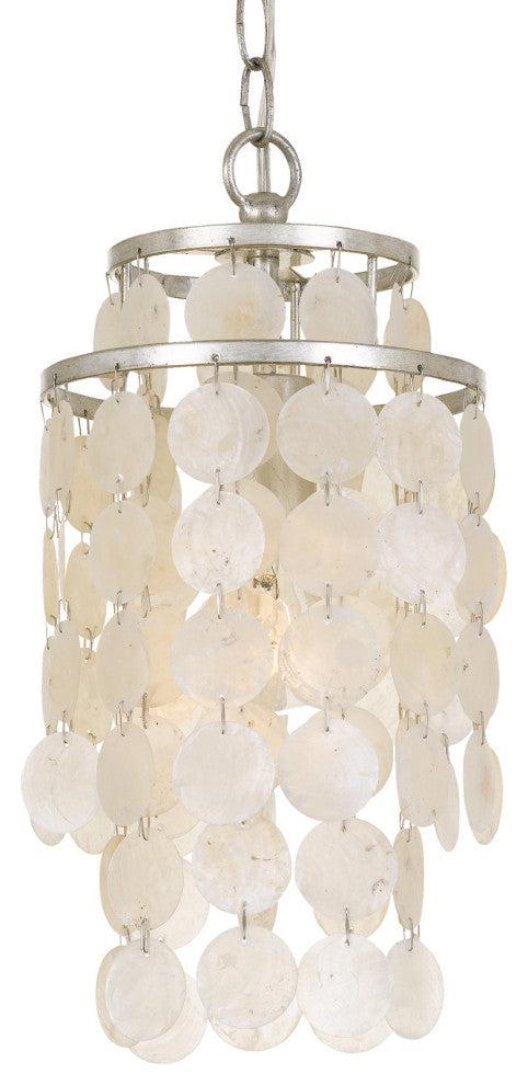 Crystorama Lighting Group BRI-3000 Brielle 7"W Mini Pendant - Antique Silver