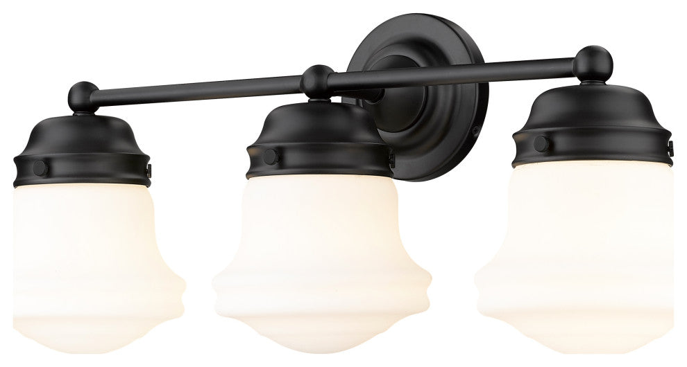 Zlite 735-3V-MB 3-Light Vanity, Matte Opal